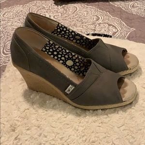 Grey TOMS wedges